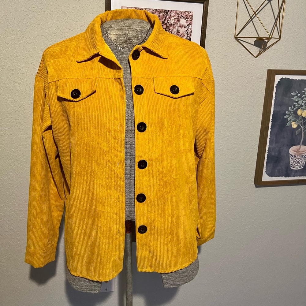 Dark Yellow / Gold Shacket NWOT